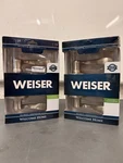 (qty 2) Weiser Lever Lock Passage Welcome Home Toluca Satin Nickel 9GLA1010-051. Fixed Price $41.22.