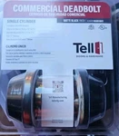 Tell Mfg Commercial Matte Black Single Cylinder Deadbolt Grade 2. Fixed Price $14.87.