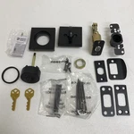 Kwikset Sqt 514 Smt 6AL Strkp Matte Black Smartkey Square Deadbolt 91580-085. Fixed Price $26.99.