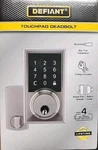 Defiant Square Electronic Entry Door Touchpad Deadbolt Lock Satin Nickel. Fixed Price $65.00.