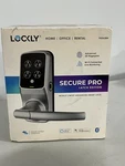 Lockly Secure Pro Satin Nickel Smart Wifi Mobile App-controlled Lever Latch 6S. Fixed Price $250.00.