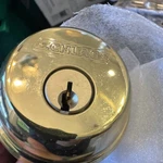 Schlage Bright Brass Zinc Double Cylinder Deadbolt B62N 505. Fixed Price $20.00.