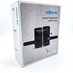Amzloc Black IP65 Weatherproof Smart Fingerprint Keyless Lever Lock. Fixed Price $42.30.