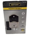 Defiant Castle Satin Nickel Compact Touch Electronic Single Cylinder Deadbolt. Fixed Price $16.78.