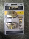 Defiant Double Cylinder Polished Brass Deadbolt *104. Fixed Price $19.89.