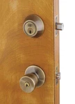 Home Plus Antique Brass Tulip Knob & Deadbolt Set 1-3/4 In.. Fixed Price $53.82.