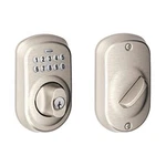 Schlage Plymouth Keypad Deadbolt, Satin Nickel. Fixed Price $213.48.