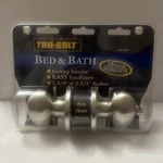 Tru-bolt Bed & Bath Interior Locking Door Knob 3/8 3/4 219-3647 New. Fixed Price $14.95.