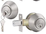 Double Cylinder Deadbolt Door Locks Keyed Alike Both Sides Satin Nickel. Fixed Price $15.90.