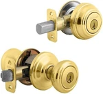 Kwikset Cameron Entry Knob Single Cylinder Deadbolt Combo Pack Polished Brass. Fixed Price $49.49.