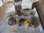 New Nos Door Lock Auxiliary Deadbolt # 4002 Finish 7A (1) Dead-bolt "dutch". Fixed Price $24.50.