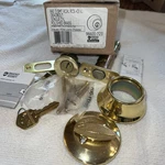 Kwikset 660 Series 2-1/2 X 27/32 In. Deadbolt Lock Polished Brass. Fixed Price $18.95.
