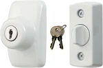 Model Glk Deadbolt For Storm And Screen Doors, Key Lock, White (2-PIECE Set). Fixed Price $44.04.