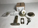 Kwikset 660 5 Rcal Rcs Single Cylinder Deadbolt, Antique Brass. Fixed Price $9.99.