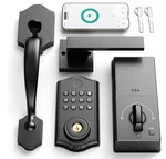 Leecici Smart Front Door Lock Set App Control Keyless Fingerprint Deadbolt. Fixed Price $80.00.