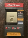 Kwikset Downtown 92580-033 Single Cylinder Smartkey Keyed Deadbolt Satin Brass. Fixed Price $25.99.