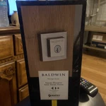 Baldwin Prestige Spyglass Satin Nickel Single Cylinder Deadbolt With Smartkey. Fixed Price $29.99.