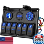 Kohree 6 Gang Marine Boat Rocker Switch Panel Waterproof + Usb 12V Rv Led. Fixed Price $65.31.