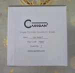 Carrdan Brass Single Cylinder Deadbolt Lock W/ Key DB-76667 Gold Finish. Fixed Price $15.00.