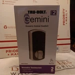 Tru-bolt Grade 2 Gemini Biometric Deadbolt Fingerprint Touchscreen Satin Nickel. Fixed Price $79.95.