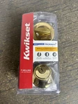 Kwikset Polished Brass Single Cylinder Deadbolt Door Lock 96600-675. Fixed Price $18.99.