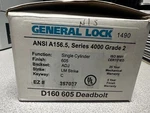 General D160 605 Single Cylinder Deadlock US3 Polished Brass Finish. Fixed Price $35.00.
