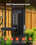 Mechanical Keyless Door Lock Double Sided Push Button W/ Handle, Bronze. Fixed Price $78.99.