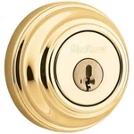 Kwikset Polished Brass Double Cylinder Deadbolt Featuring Smartkey Security. Fixed Price $20.99.