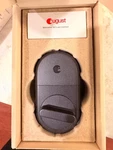 August Smart Lock ASL-3B Dark Gray Bluetooth App Control Keyless Open Box. Fixed Price $60.00.