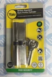 Yale Locks Euro Double Cylinder Kitemark 45 X (100MM) Nickel Plated Visi. Fixed Price $17.42.