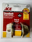 New Ace 5238431 Gold Single Cylinder Deadbolt. Fixed Price $10.00.