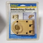 Deadbolt Lock With Night Latch Safety 1ST Single Cylinder New Old Stock. Fixed Price $15.97.