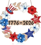 250TH Anniversary 4TH Of July Door Sign America 1776-2026 Patriotic Wreaths For. Fixed Price $22.99.