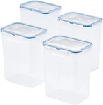 Locknlock Easy Essentials Airtight Rectangular Tall Food 4 Piece Set, Clear. Fixed Price $59.60.