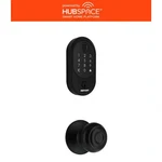 Hubspace Matte Black Round Fingerprint Deadbolt With Hartford Hall/closet Door. Fixed Price $101.85.