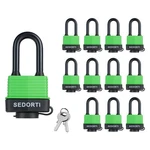 Colored Waterproof Padlocks, Green-covered Laminated Steel Lock, Same W.... Fixed Price $68.58.