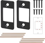 2 Pk Upgrade Large Hole Deadbolt Restorer Strike Plates, Stainless Steel Round C. Fixed Price $12.72.