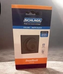 SCHLAGEB60 Series Collins Matte Black Single Cylinder Deadbolt - New Sealed. Fixed Price $39.99.