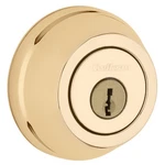 Kwikset 780 Deadbolt Lock, Polished Brass Round Exterior Keyed Front. Fixed Price $31.69.
