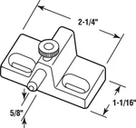 Prime-line U9867 Die Cast Aluminum White Patio Door Slide Bolt Lock 2-1/4 In.. Fixed Price $9.76.