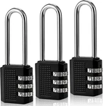 3 Digit Small Combination Locker Lock, 2.2 Long Shackle Padlock Black. Fixed Price $18.48.