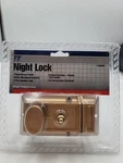 Vintage Deadbolt Night Lock Wright Productions Plated Brass V380-BR Nos. Fixed Price $13.95.