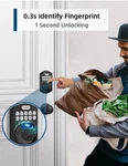 Teeho TE002K Fingerprint Door Lock Set - Keyless Entry With Handle. Fixed Price $69.99.