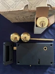 Vintage Estate Baldwin 5634 Entry Rim Lock Set Key & Knobs 7", Left Hand. Fixed Price $1499.00.