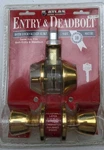 Atlas Home Security Entry Lock & Deadbolt W/keys Polished Brass New Packaging. Fixed Price $24.00.