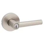 Kwikset Milan Satin Nickel Keyed Entry Door Lever Featuring Smartkey Security. Fixed Price $29.99.