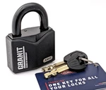 Abus 37/55 Granit Padlock 1" Shackle Hardened Steel Plus Keys - Made In Germany. Fixed Price $94.37.