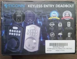 Ticonn Keyless Deadbolt Entry Door Lock Keypad Front Black Matte New. Fixed Price $34.95.