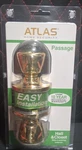 Atlas Home Security Passage Door Knob Tulip Polished Brass Hall Closet 1733601. Fixed Price $9.99.