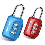 Giverare 2 Pack Combination Lock, 3-DIGIT Padlock Keyless, Small, Blue+red. Fixed Price $8.81.